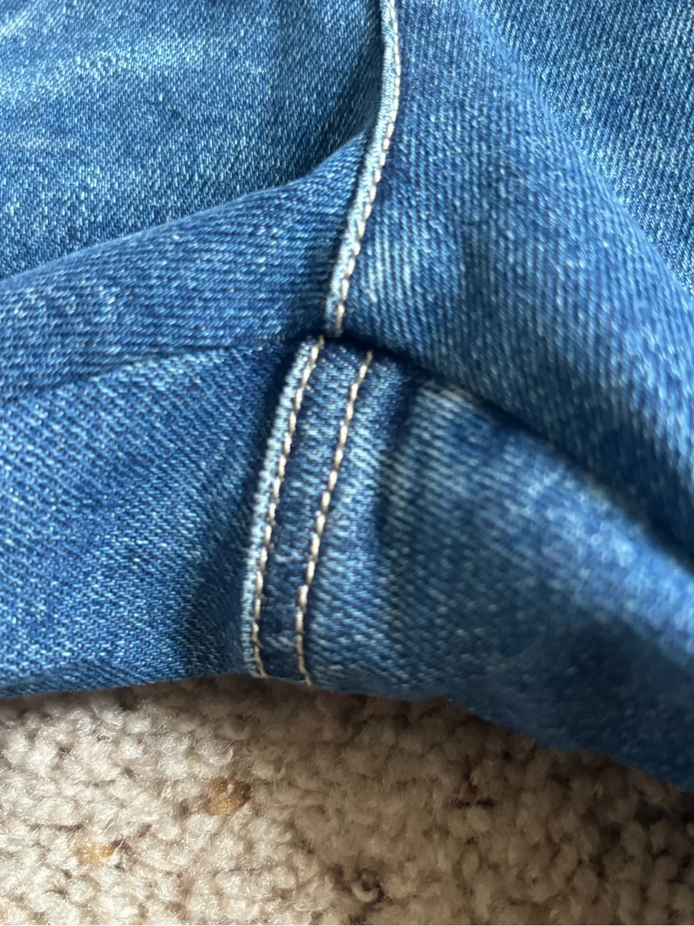 Chanel CC Logo Denim Straight Leg Jeans Size 42